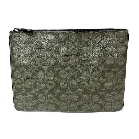 Coach Signature Leather Clutch Bag - Picture 1 of 9